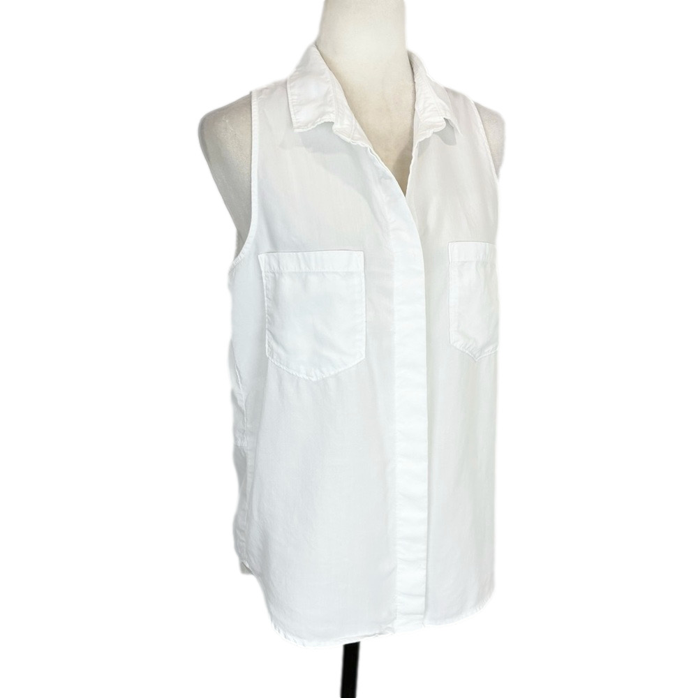 Cloth & Stone white sleeveless shirt